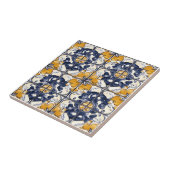 Blue and Gold Pattern Ceramic Tile タイル (側面)