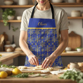 Blue and Gold Personalized エプロン