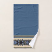 Blue and Gold Victorian Border バスタオルセット (ハンドタオル)