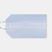 Blue and Gray Bouquet on Blue Background ギフトタグ (裏面横)