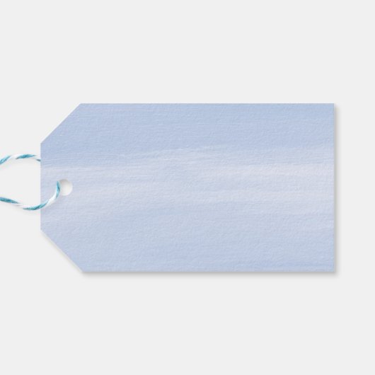 Blue and Gray Bouquet on Blue Background ギフトタグ (裏面横)