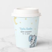 Blue and Gray Elephant Baby Shower  紙コップ (裏面)
