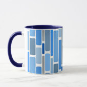 Blue and gray geometric pattern, マグカップ (左)
