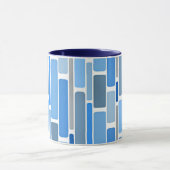 Blue and gray geometric pattern, マグカップ (中央)