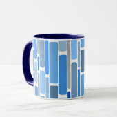 Blue and gray geometric pattern, マグカップ (正面左)