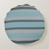 Blue and Gray striped ラウンドクッション (裏面)
