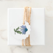 Blue and Green Coneflower Thank You フェイバータグ (インサイチュ)