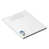 Blue and Green Country Floral Baby Shower Advice ノートパッド (アングル)