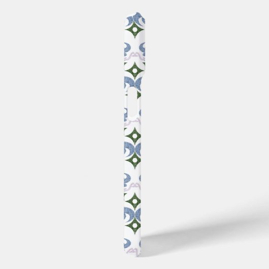 blue and green damask ornament pointillism Case-Mate iPhoneケース (裏面 / 右)