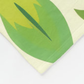 Blue and Green Floral Fleece Blanket フリースブランケット (角)