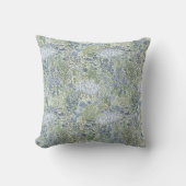 Blue and Green Garden Tapestry Floral Cushion クッション (正面)