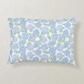 Blue and Green Hydrangea Floral アクセントクッション (裏面)