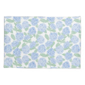 Blue and Green Hydrangea Floral 枕カバー (裏面)