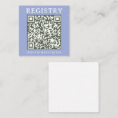 Blue and Green Simple Registry Shoppable QR Code エンクロージャーカード (正面/裏面)