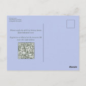 Blue and Green Sweet Country Floral Baby Shower ポストカード (裏面)