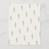 blue and greenery garden crest wreath wedding エンクロージャーカード (裏面)