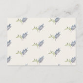 blue and greenery garden crest wreath wedding rsvp 招待状 (裏面)