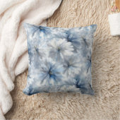 Blue and Grey Floral クッション (ブランケット)