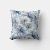 Blue and Grey Floral クッション (正面)
