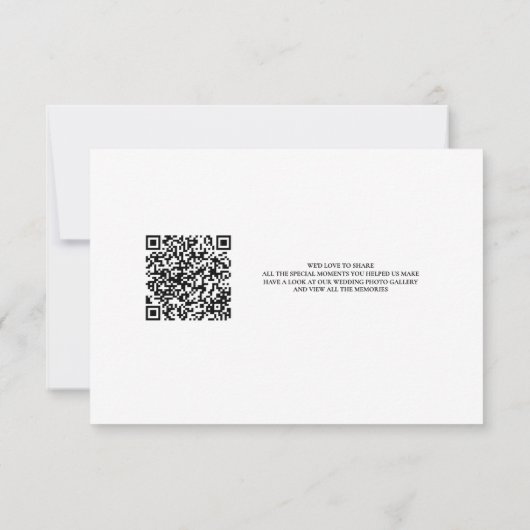 Blue And Ivory Floral Wedding Thank You Card (裏面)