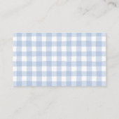 Blue and Ivory Gingham Bow Books for Baby エンクロージャーカード (裏面)