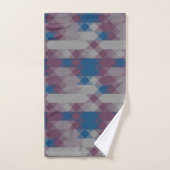 blue and mauve geometric pattern バスタオルセット (ハンドタオル)