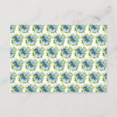 Blue and Navy Flowers with Foliage  エンクロージャーカード (裏面)