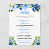 Blue and Navy Flowers with Foliage  エンクロージャーカード (正面)