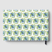 Blue and Navy Flowers with Foliage Birthday ゲストブック (裏面)