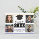 Blue and Orange Graduation  Announcement 案内状 (スタンド正面)