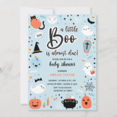 Blue and Orange Halloween - Baby Shower Invitation 招待状 (正面)