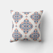 Blue and orange ornamental seamless pattern. Vinta クッション (裏面)