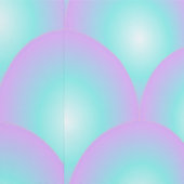 Blue and Pink Bubble Scallop Wallpaper 壁紙 (縫い目)