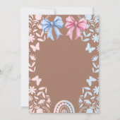 Blue and Pink Coquette Talavera Cielito Lindo 招待状 (裏面)