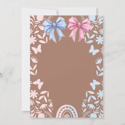 Blue and Pink Coquette Talavera Cielito Lindo 招待状 (裏面)