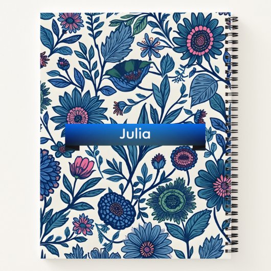 Blue and Pink Delight ノートブック (裏面)