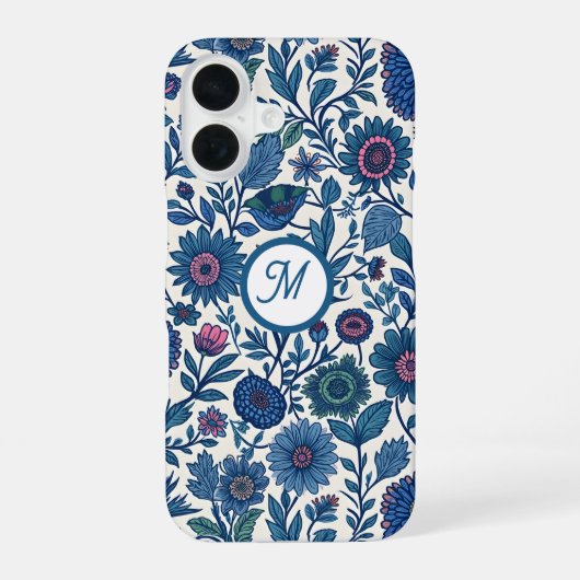 Blue and Pink Delight iPhone 16ケース (裏面)