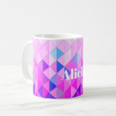 Blue and Pink Diamonds コーヒーマグカップ (正面左)