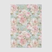 Blue and pink floral shabby chic 薄葉紙 (正面)