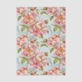 Blue and pink floral shabby chic 薄葉紙 (正面)