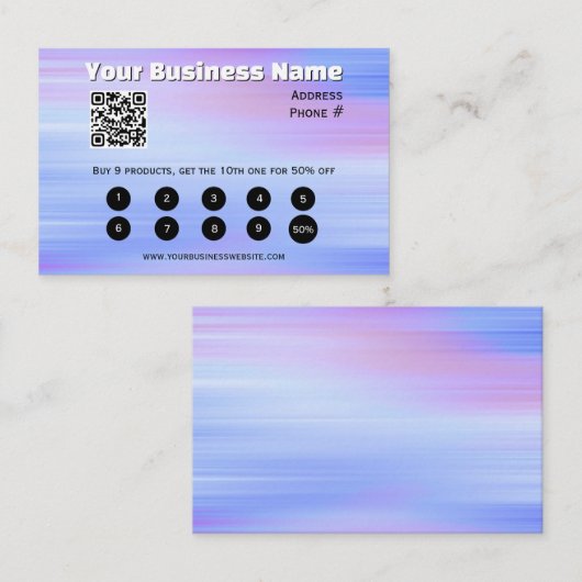 Blue and Pink Generic Rewards  名刺 (正面/裏面)