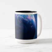 Blue and Pink Planet ツートーンマグカップ (正面右)