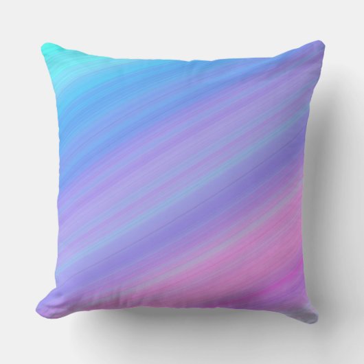 Blue and pink shade pillow クッション (正面)