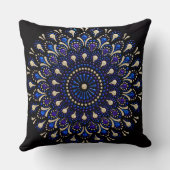 Blue and Purple Mandala Decorative Pillow クッション (裏面)