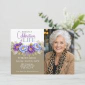 Blue and Purple Peony Celebration Of Life 招待状 (スタンド正面)