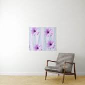 blue and purple striped daisy pattern タペストリー (インサイチュ(横))
