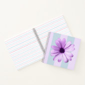 blue and purple striped daisy pattern ノートブック (内部)