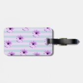 blue and purple striped daisy pattern ラゲッジタグ (裏面横)