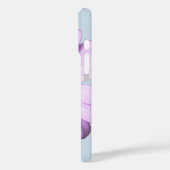 blue and purple striped daisy pattern Case-Mate iPhoneケース (裏面 / 左)