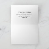 Blue and red snowy Christmas card カード (内部)